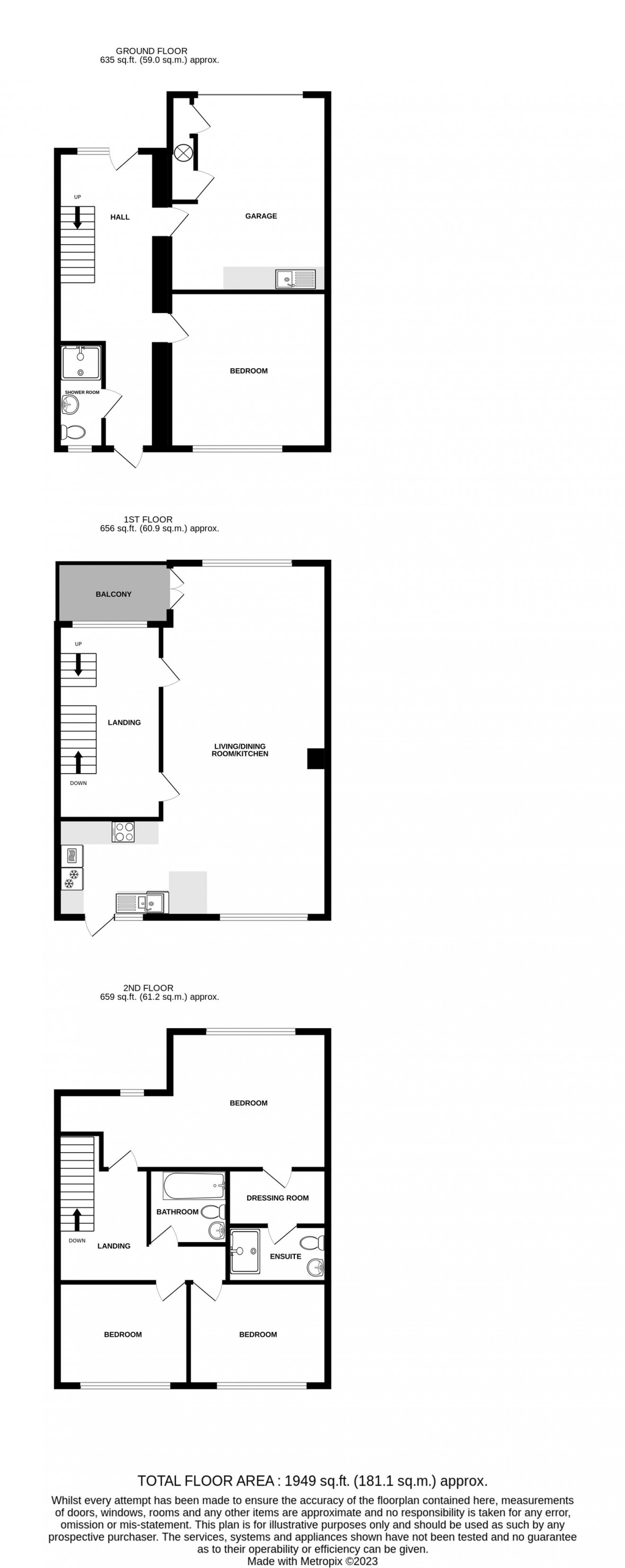 Floorplan for Penwerris Lane, Falmouth, TR11