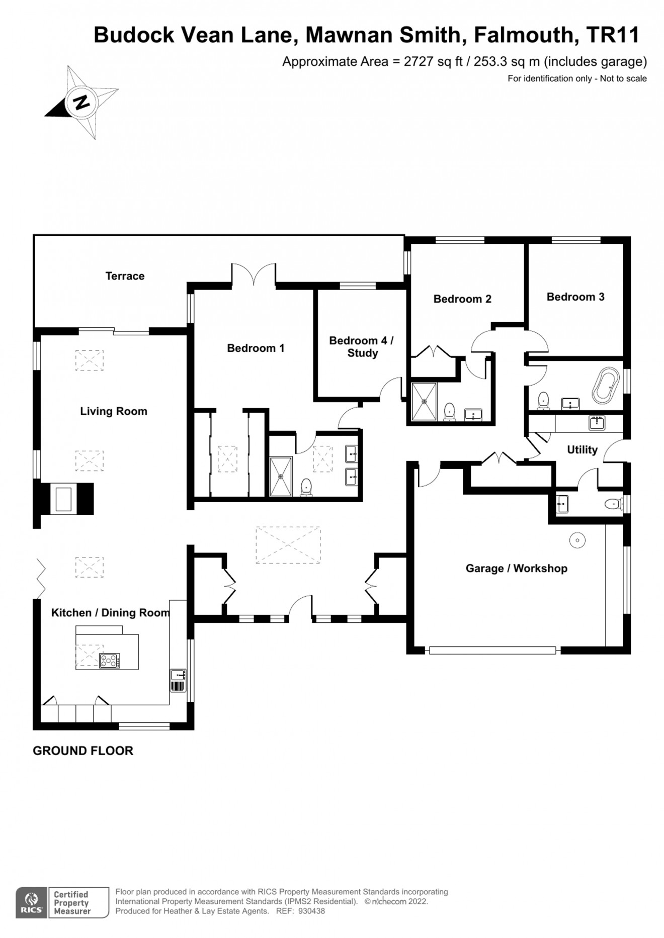 Floorplan for Budock Vean Lane, Mawnan Smith, TR11